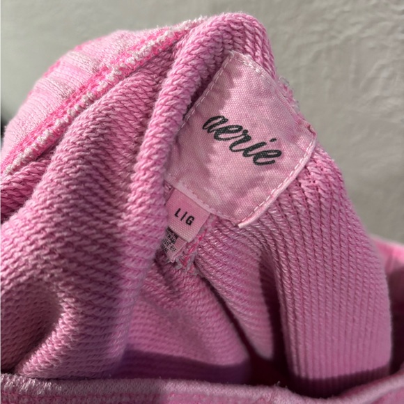 Aerie Hot Pink Casual Lounge Sweat Shorts with Pockets and Stretchy size Large - Picture 4 of 6